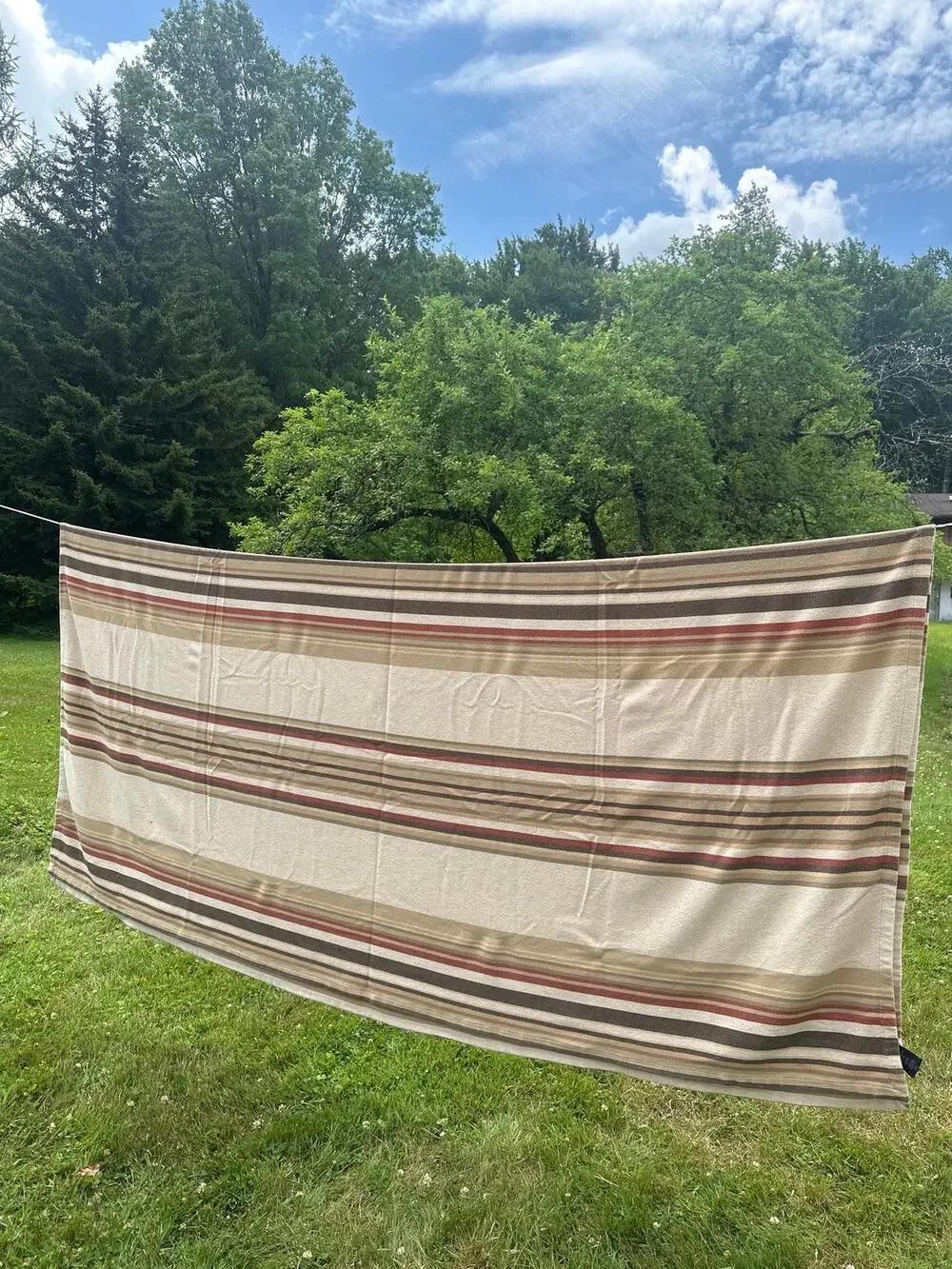 Ralph Lauren King Size RARE Northern Cape Cotton Striped Coverlet